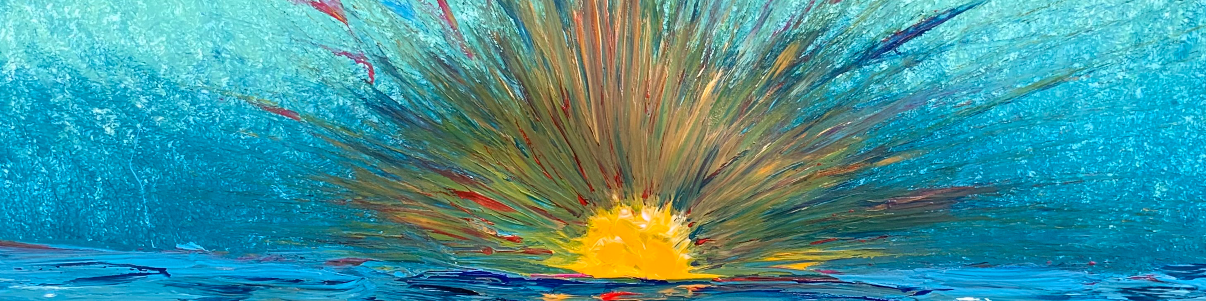 blaues Meer und Sonne mit vielen Sonnenstrahlen | © mensch-sucht-kunst